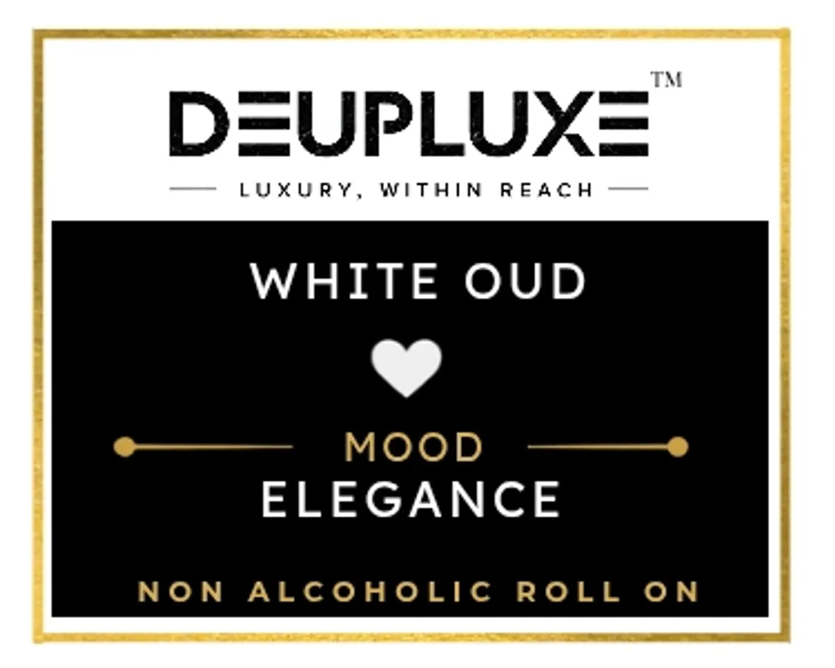 Deupluxe White Oud | Elegance | White Oud And Musk | Non Alcoholic Roll On Perfume (4 ML)