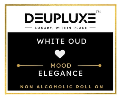 Deupluxe White Oud | Elegance | White Oud And Musk | Non Alcoholic Roll On Perfume (4 ML)