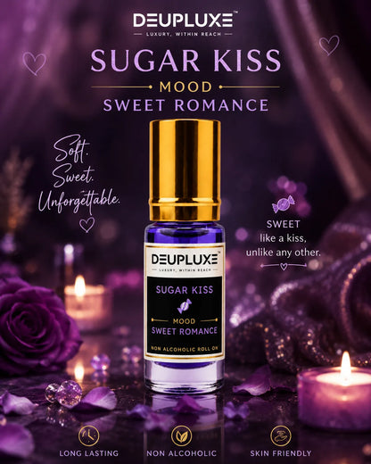 Deupluxe Sugar Kiss | Sweet Romance | Vanilla & Berries | Non Alcoholic Roll On Perfume