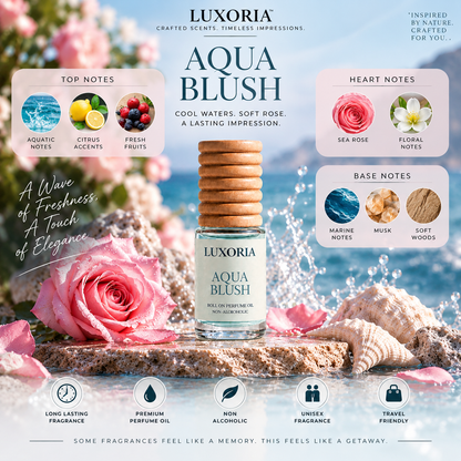 Luxoria Aqua Blush – Premium Non-Alcoholic Roll-On Perfume Oil