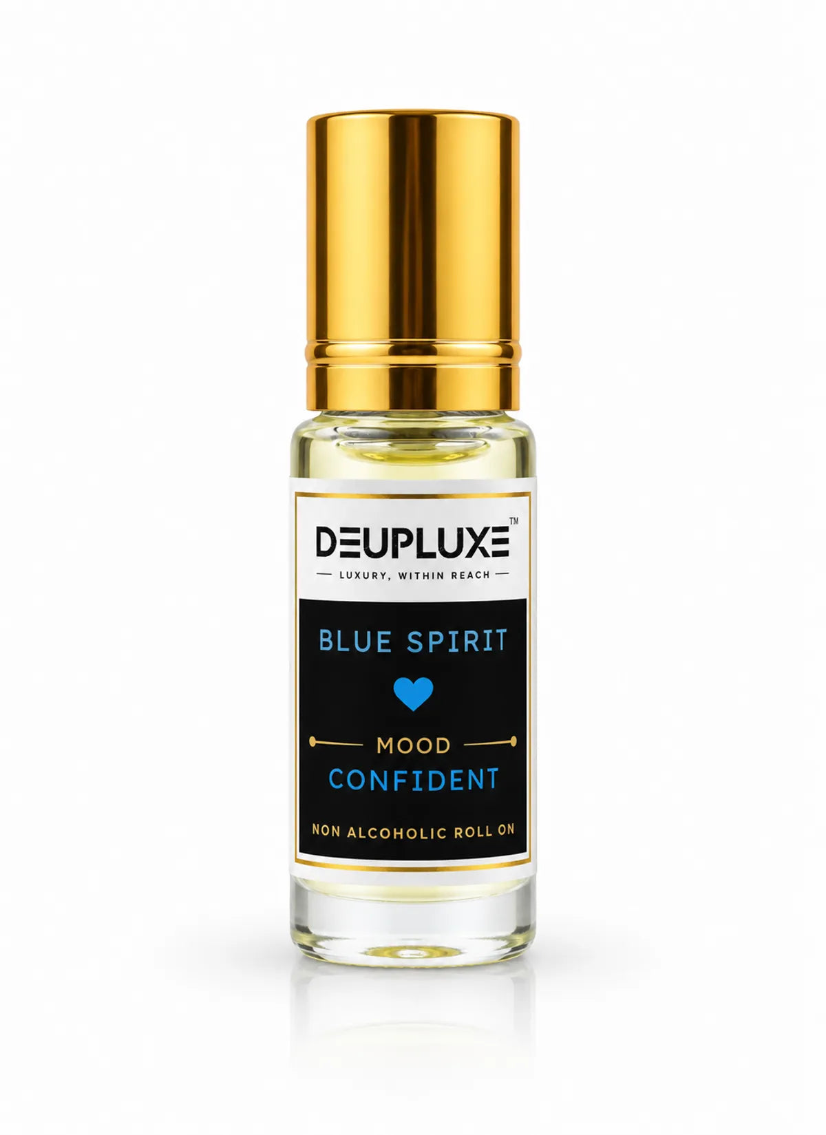 Deupluxe Blue Spirit | Confident | Citrus & Marine | Non Alcoholic Roll On Perfume (4 ML)