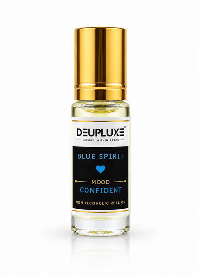 Deupluxe Blue Spirit | Confident | Citrus & Marine | Non Alcoholic Roll On Perfume (4 ML)