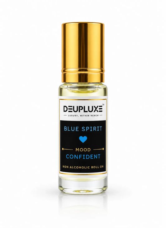 Deupluxe Blue Spirit | Confident | Citrus & Marine | Non Alcoholic Roll On Perfume (4 ML)