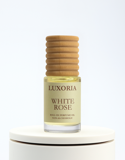 Luxoria White Rose Attar | Premium Non-Alcoholic Roll-On Perfume Oil | Long Lasting Floral Fragrance | 7 ML