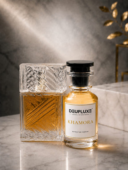 Deupluxe Khamora | Inspired By Khamrah | Cinnamon, Nutmeg & Bergamot | Extrait De Parfum