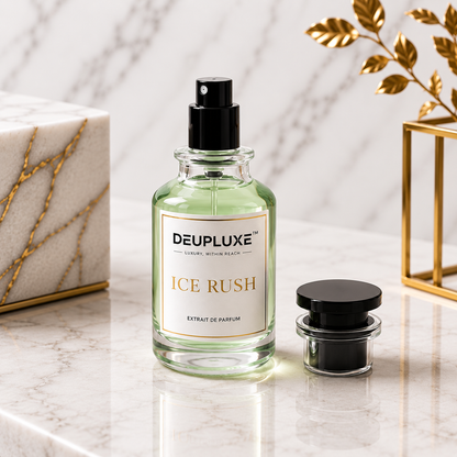 Deupluxe Ice Rush | Inspired By Hawas Ice | Bergamot, Apple & Mint | Extrait De Parfum (50 ML)