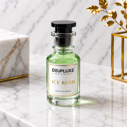 Deupluxe Ice Rush | Inspired By Hawas Ice | Bergamot, Apple & Mint | Extrait De Parfum (50 ML)