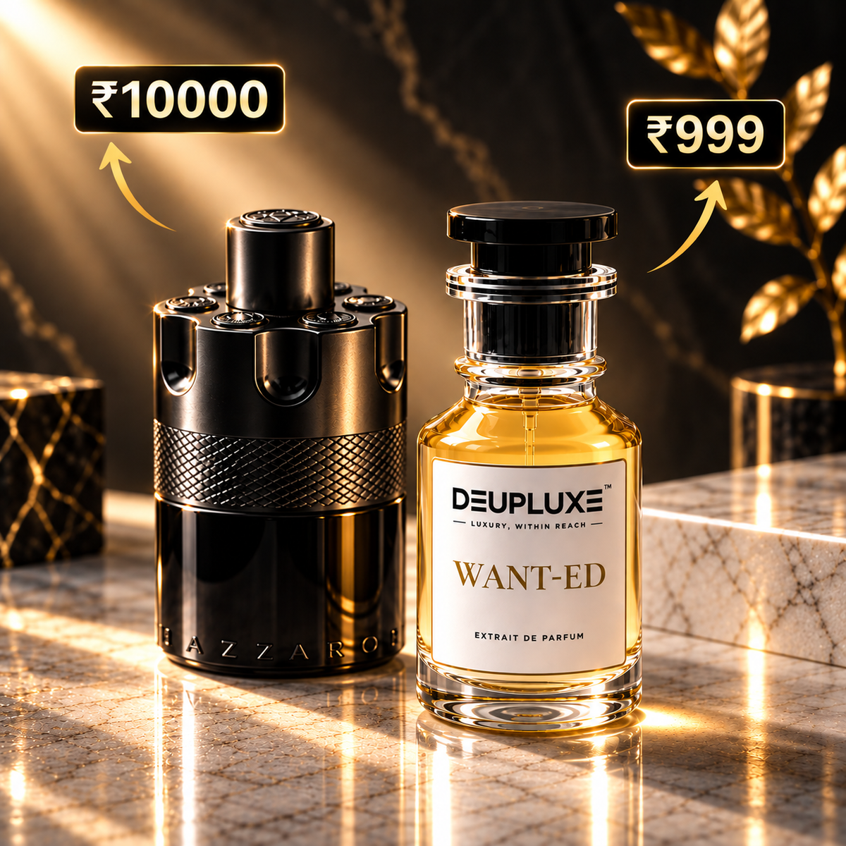 Deupluxe Want-Ed | Inspired By The Most Wanted | Cardamom, Toffee & Amberwood | Extrait De Parfum (50 ML)