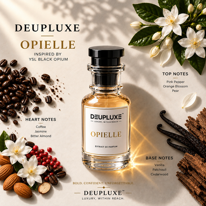 Deupluxe Opielle | Inspired By Black Opium | Pink Pepper, Orange Blossom & Pear | Extrait De Parfum (50 ML)