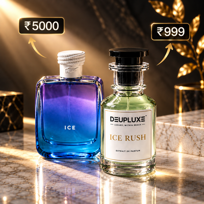Deupluxe Ice Rush | Inspired By Hawas Ice | Bergamot, Apple & Mint | Extrait De Parfum (50 ML)