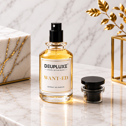 Deupluxe Want-Ed | Inspired By The Most Wanted | Cardamom, Toffee & Amberwood | Extrait De Parfum (50 ML)